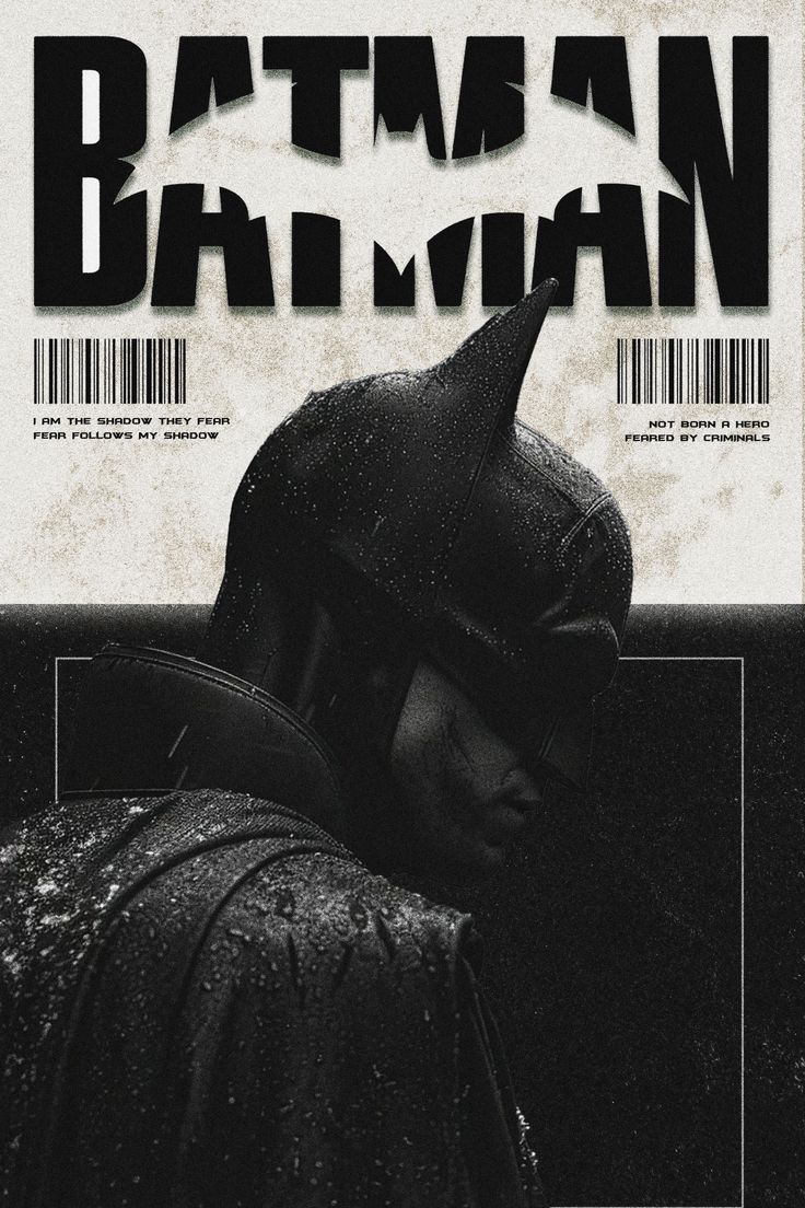 Batman Cinematic Poster Dark Aesthetic Superhero Wall Art